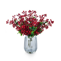 PP Berries and Holly in Vase JM 40cm
